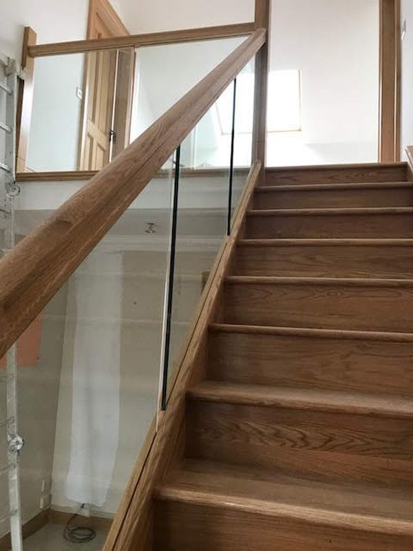 Oak & Glass Stairs - Inniskeen Joinery Works