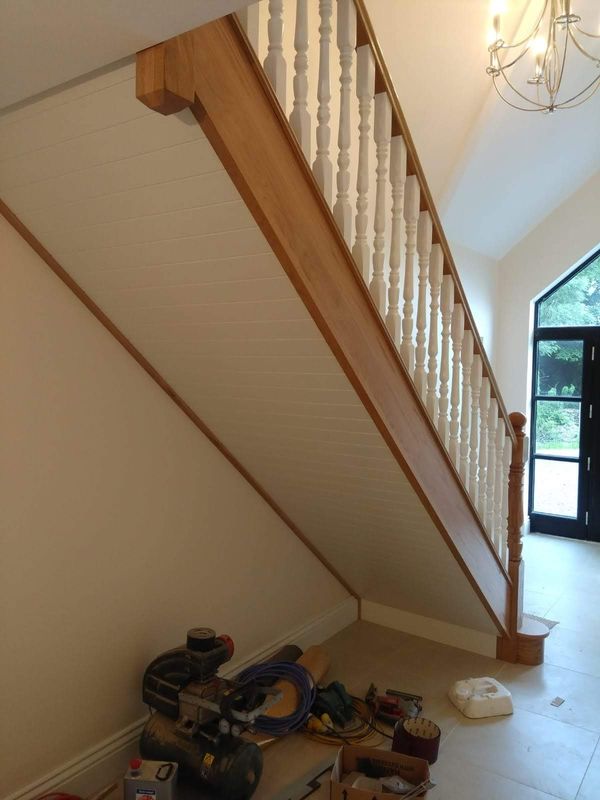 Oak & White Stairs - Inniskeen Joinery Works